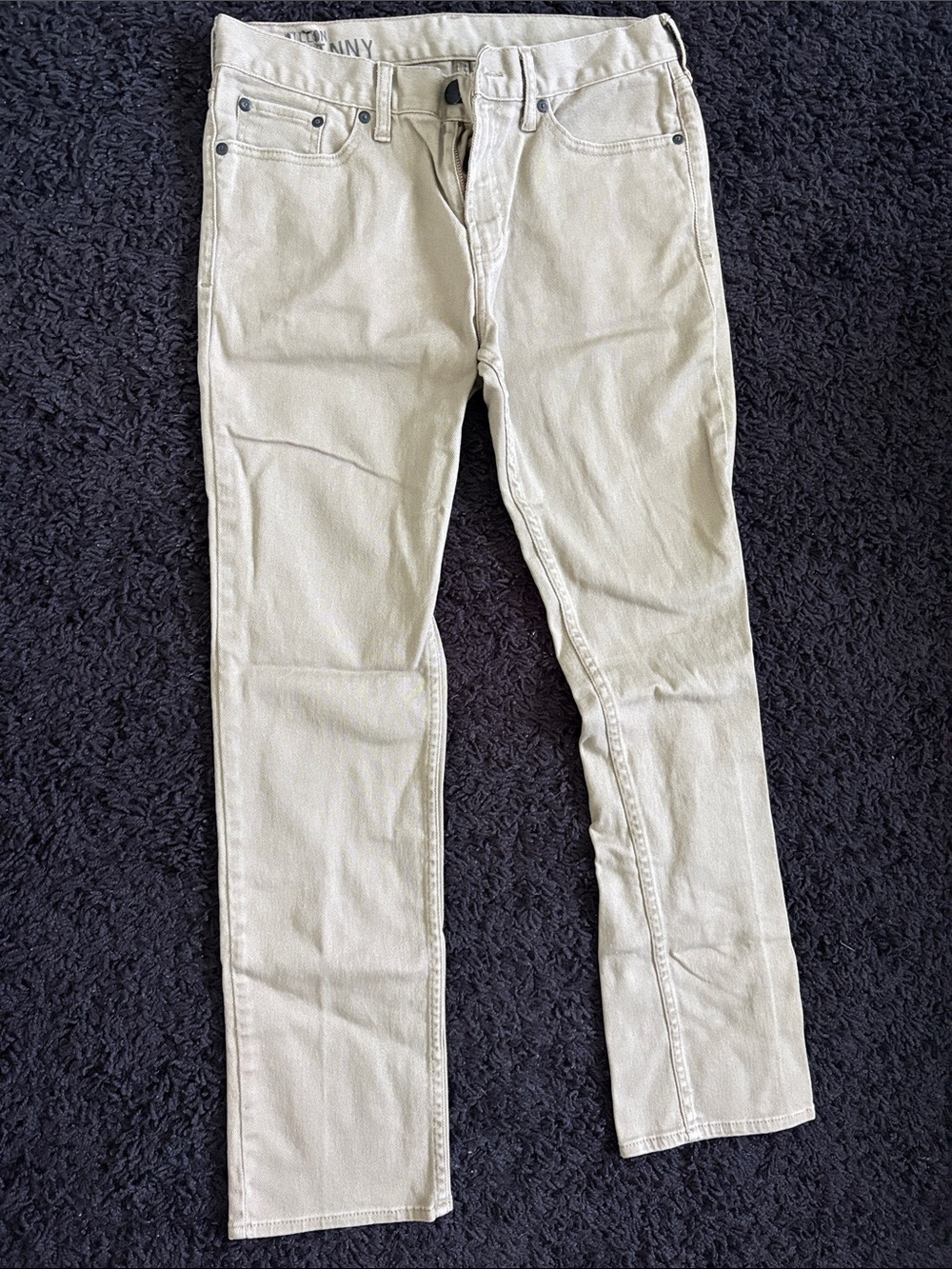 Slim Straight Men’s Pants in Light Beige